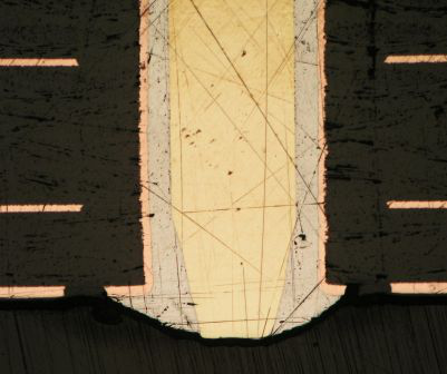 PCB after printing flux on the top