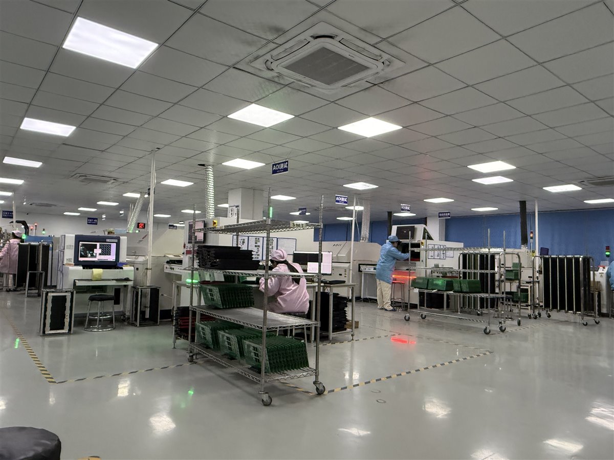 PCB assembly production line used to illustrate prototype-to-production planning