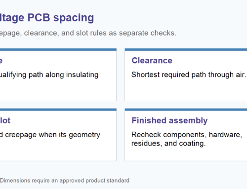 High-Voltage PCB Spacing: Apply Creepage, Clearance, and Slot Rules