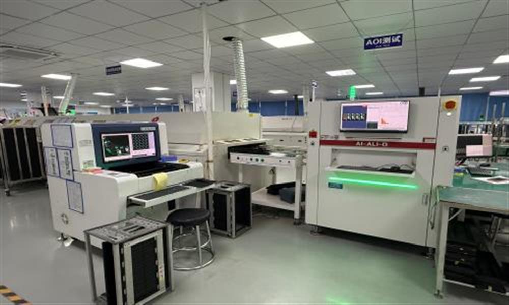 Real factory AOI equipment used for printed circuit board assembly inspection