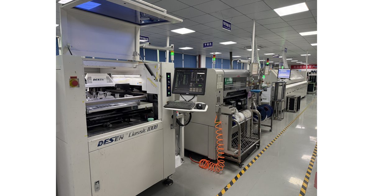Surface-mount assembly equipment on an electronics production line